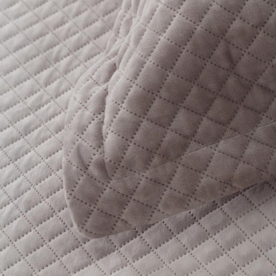 Μαξιλαροθήκη Κουβερλί Βελούδο - Γκρι - Διάσταση: 50 x 70 cm