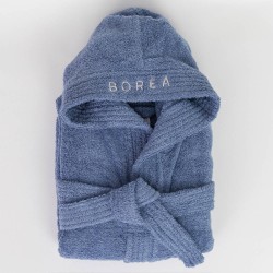 Μπουρνούζι Εφηβικό Με Κουκούλα Teenager Μπλε - Μπλε - Διάσταση: (11-12)