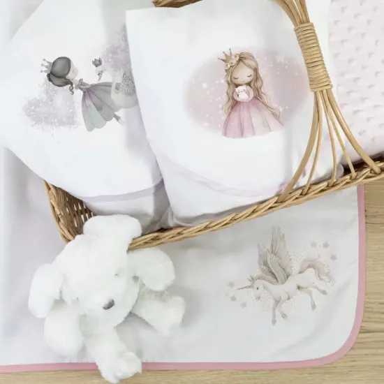 Πάνα Αγκαλιάς Για Κορίτσι - Λευκό - Διάσταση: 80 x 80 cm