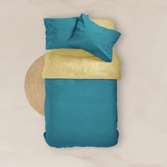 Παπλωματοθήκη Μονόχρωμη Solid Μονή - Χακί-Γκρι - Διάσταση: 160 x 240 cm