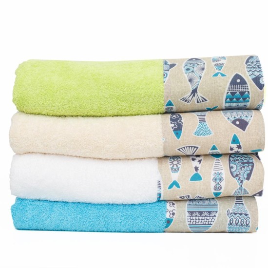 Πετσέτα Θαλάσσης Piscous - Εκρού - Διάσταση: 90 x 150 cm