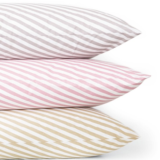 Σεντόνι Mix & Match Diagonal Διπλό - Ροζέ - Διάσταση: 220 x 240 cm