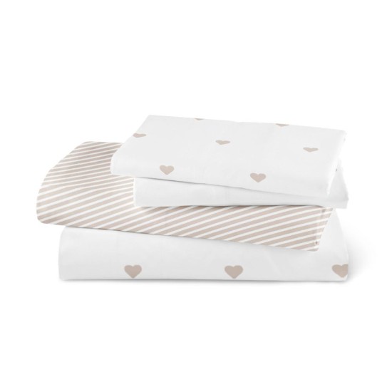 Σεντόνι Mix & Match Diagonal Διπλό - Ροζέ - Διάσταση: 220 x 240 cm