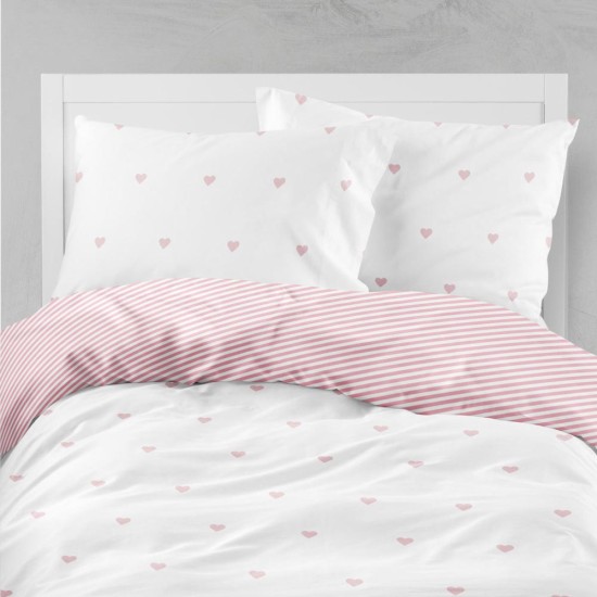 Σεντόνι Mix & Match Diagonal Διπλό - Ροζέ - Διάσταση: 220 x 240 cm