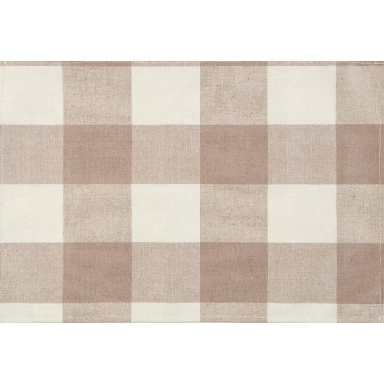 Σουπλά Αδιαβροχοποιημένο Καρώ - Πορτοκαλί - Διάσταση: 33 x 48 cm