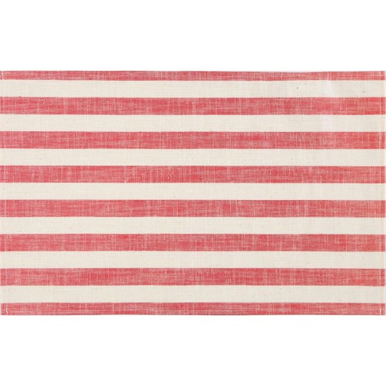 Σουπλά Αδιαβροχοποιημένο Ριγέ - Κόκκινο - Διάσταση: 33 x 48 cm
