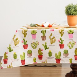 Τραβέρσα Cacti - Μπεζ-Κεραμιδί - Διάσταση: 50 x 140 cm