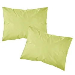 Ζεύγος Μαξιλαροθήκες Solid Μονόχρωμες - 5.Λαχανί - Διάσταση: (2) 50 x 70 cm