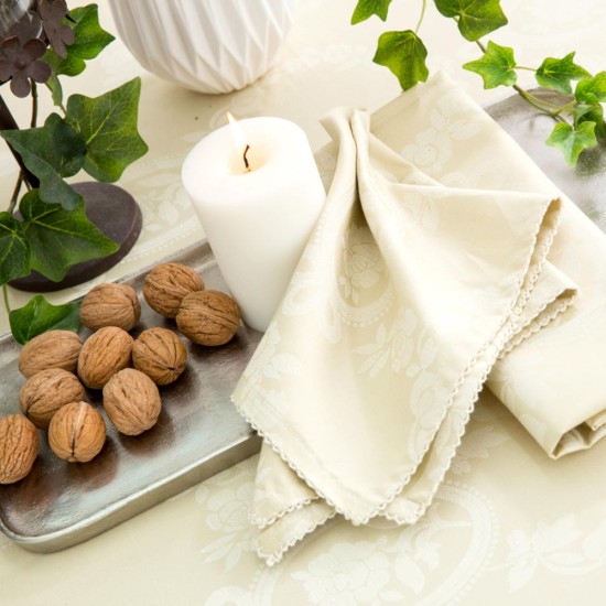 Τραπεζομάντηλο Αριάδνη - Γκρι - Διάσταση: 140 x 260 cm + (12) 45 x 45 cm