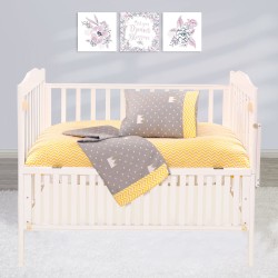 Beauty Home Σετ σεντόνια βρεφικά Art 5176 120x160 Κίτρινο