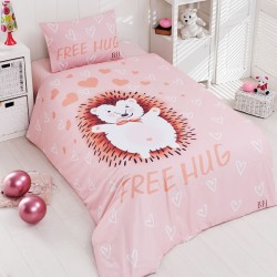 Beauty Home Σετ κουβερλί μονό Hug Art 6165 160x240 Σομόν