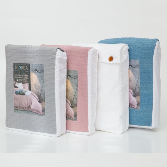 Κουβέρτα Πικέ Anesis Υπέρδιπλη - Λευκό - Διάσταση: 230 x 270 cm