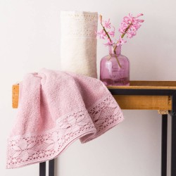Πετσέτα Προσώπου Rosalie - Ροζέ - Διάσταση: 50 x 90 cm