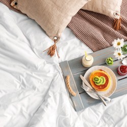 Beauty Home Παπλωματοθήκη Ξενοδοχείου King size 5-Star 300tc Satin 100% Cotton 270x250 Λευκό