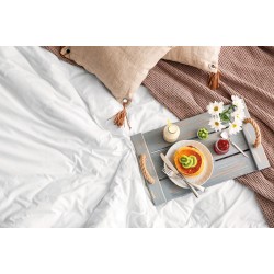 Beauty Home Μαξιλαροθήκη Ξενοδοχείου Oxford 5-Star 300tc Satin 100% Cotton 52x72+5 Λευκό