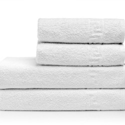 Beauty Home Πετσέτα Μπάνιου Ξενοδοχείου Gentle 500gsm Greek Border Art Ε3009 100% Cotton 70x140 Λευκό