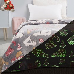 Beauty Home Κουβέρτα μονή φωσφορίζουσα Flash Art 6147 160x220 Γκρι