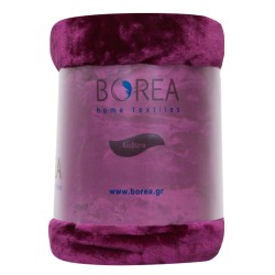 Κουβέρτα Μονόχρωμη K-4 Μονή - Μελιτζανί - Διάσταση: 150 x 220 cm