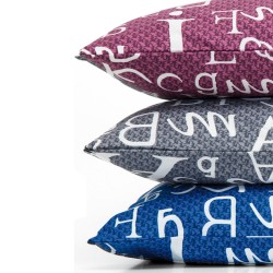 Σεντόνι Σετ 2ΤΜΧ Γράμματα Μονό Γκρι - Γκρι - Διάσταση: 160 x 240 cm + 50 x 70 cm