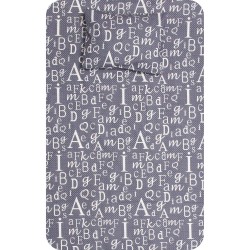 Σεντόνι Σετ 2ΤΜΧ Γράμματα Μονό Γκρι - Γκρι - Διάσταση: 160 x 240 cm + 50 x 70 cm