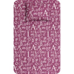 Σεντόνι Σετ 2ΤΜΧ Γράμματα Μονό Μπορντώ - Μπορντώ - Διάσταση: 160 x 240 cm + 50 x 70 cm