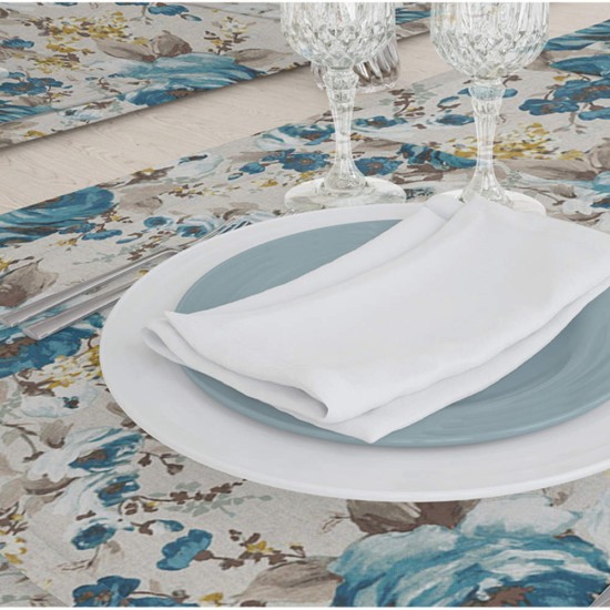 Καρέ Ashley Μπλε - Μπλε - Διάσταση: 90 x 90 cm