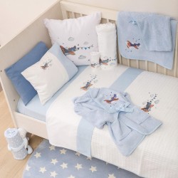 Μαξιλάρι Διακοσμητικό Printed Αεροπλανάκι - Λευκό - Διάσταση: 45 x 45 cm