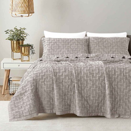 Κουβέρτα Ζακάρ Σετ Africa Μπεζ Υπέρδιπλη - Μπεζ - Διάσταση: 230 x 245 cm + (2) 50 x 70 cm