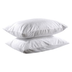 Beauty Home Ζεύγος αδιάβροχες προστατευτικές μαξιλαροθήκες 50x70 Λευκό
