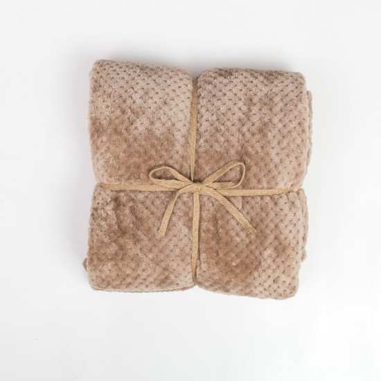 Κουβέρτα Prisma Μονή - Μελιτζανί - Διάσταση: 160 x 220 cm