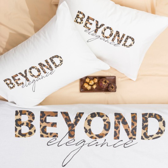 Σεντόνι Digital Print Σετ Beyond Υπέρδιπλο - Λευκό - Διάσταση: 220 x 240 cm + (2) 50 x 70 cm