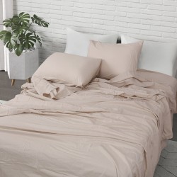 Beauty Home Σετ παπλωματοθήκη υπέρδιπλη Hilton Art 11151 230x250 Μπεζ