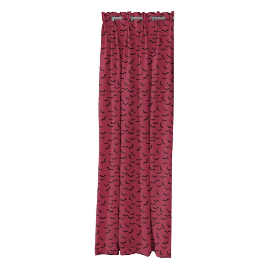 Beauty Home Κουρτίνα με 8 μεταλλικούς κρίκους Art 6185 The Batman 180x250 Κόκκινο