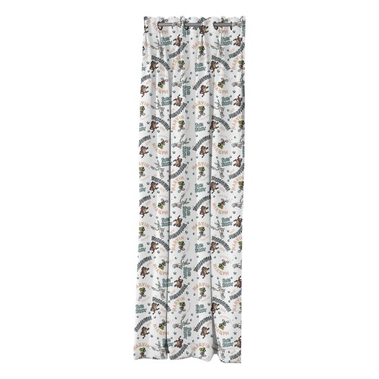 Beauty Home Κουρτίνα με 8 μεταλλικούς κρίκους Art 6189 Looney Tunes 180x250 Εμπριμέ