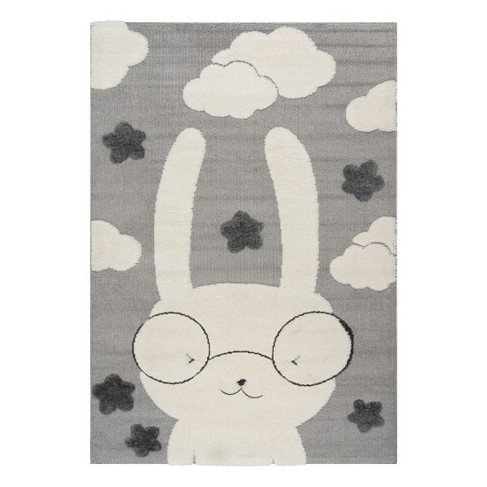 Beauty Home Χαλί Loop Art 9557 133x190 Grey White Γκρι Λευκό
