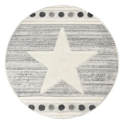 Beauty Home Ροτόντα Loop 133x133 Art 9559 Grey White Γκρι Λευκό