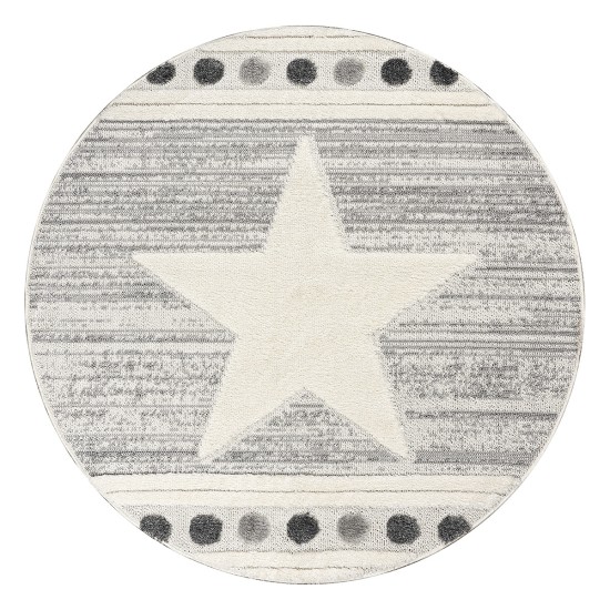 Beauty Home Ροτόντα Loop 133x133 Art 9559 Grey White Γκρι Λευκό