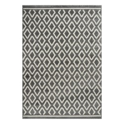 Beauty Home Πατάκι Vibe Art 9576 67x150 Grey White Γκρι Λευκό