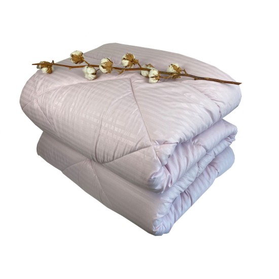 Πάπλωμα Σατέν Ριγέ Μονό 160x240 Lilac