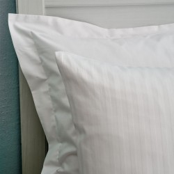 Μαξιλαροθήκη Satin Stripe Λευκό