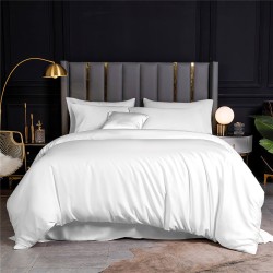 Beauty Home Σετ σεντόνια υπέρδιπλα με λάστιχο Bamboo 300tc Art 12050 White Pleasure 170x200+35 Λευκό