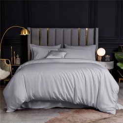 Beauty Home Σετ σεντόνια υπέρδιπλα με λάστιχο Bamboo 300tc Art 12051 Silver Fantasy 170x200+35 Γκρι