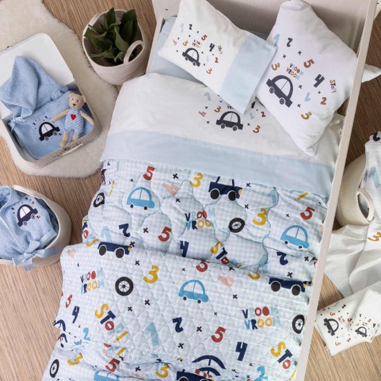 Μαξιλάρι Διακοσμητικό Printed Car - Λευκό - Διάσταση: 45 x 45 cm