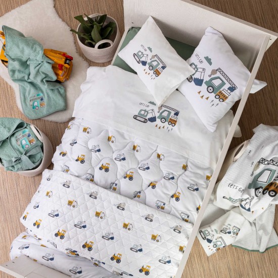 Μαξιλάρι Διακοσμητικό Printed Γερανός - Λευκό - Διάσταση: 45 x 45 cm