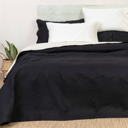 Κουβερλί Premium Μονό - Μαύρο-Εκρού - Διάσταση: 160 x 240 cm
