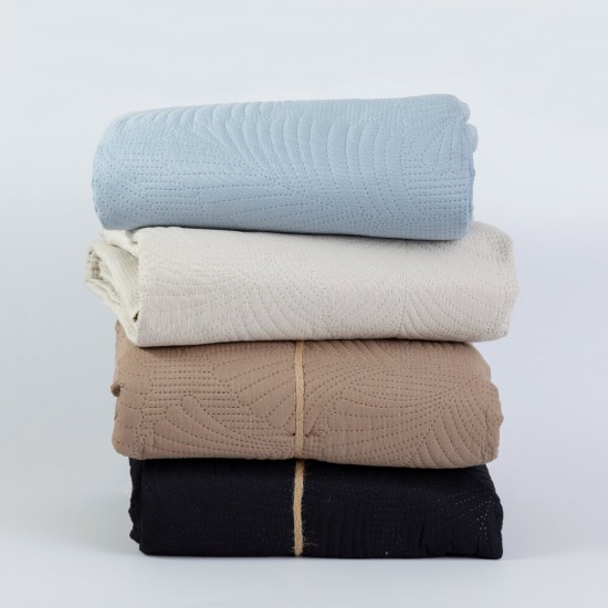 Κουβερλί Σετ Tropical Υπέρδιπλο - Μαύρο - Διάσταση: 220 x 240 cm + (2) 50 x 70 cm