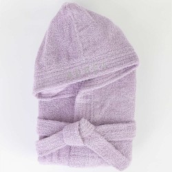 Μπουρνούζι Εφηβικό Με Κουκούλα Teenager Λιλά - Λιλά - Διάσταση: (11-12)