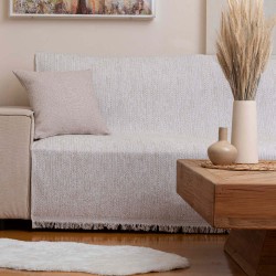 Ριχτάρι Βαμβακερό Πολυθρόνας Boho - Εκρού - Διάσταση: 180 x 180 cm