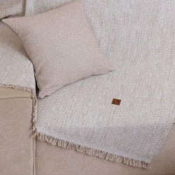 Ριχτάρι Βαμβακερό Πολυθρόνας Boho - Εκρού - Διάσταση: 180 x 180 cm