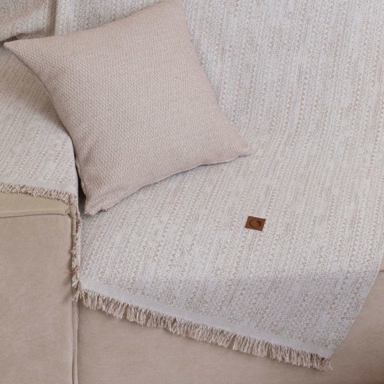 Ριχτάρι Βαμβακερό Διθέσιο Boho - Λιλά - Διάσταση: 180 x 250 cm